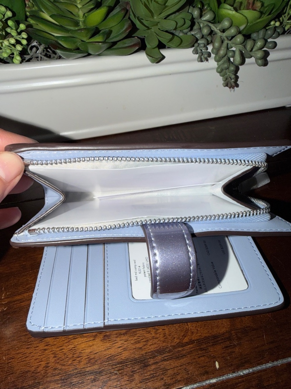 NWT Kate Spade Metallic Lavender Wallet - Picture 6 of 9